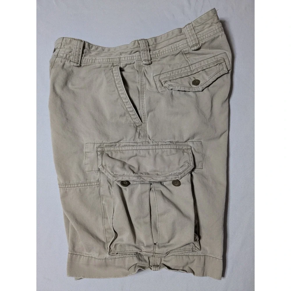 Polo Ralph Lauren‎ Classic Polo Chino Khaki Well Worn Cargo Shorts - Men 34